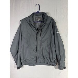 DryJoys by FootJoy Mens Golf Jacket L Gray Lightweight Windbreaker Outerwear